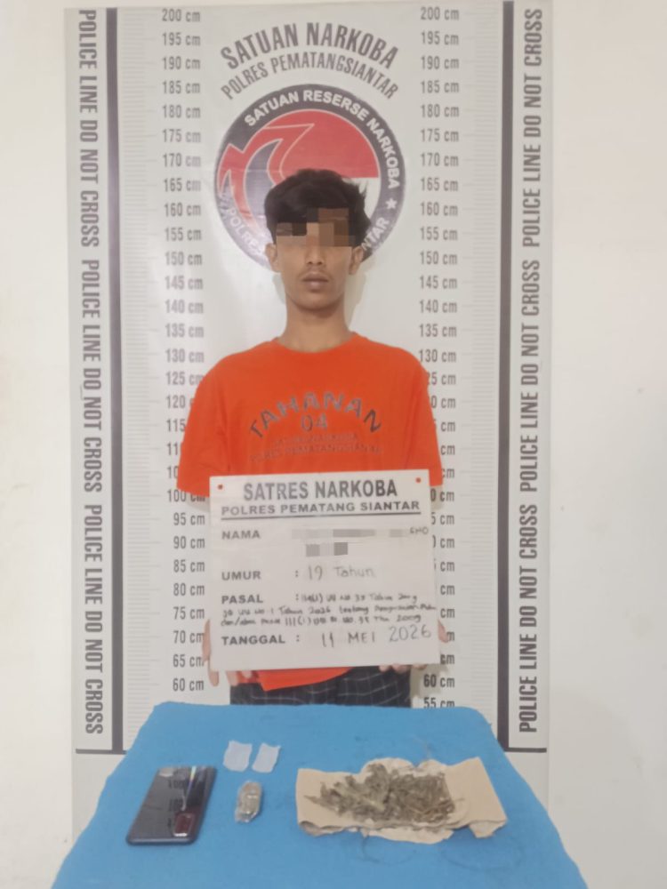 Polres Pematangsiantar Tangkap Pemuda Pemilik Ganja, Barang Bukti Diamankan Saat Operasi di Siantar Martoba