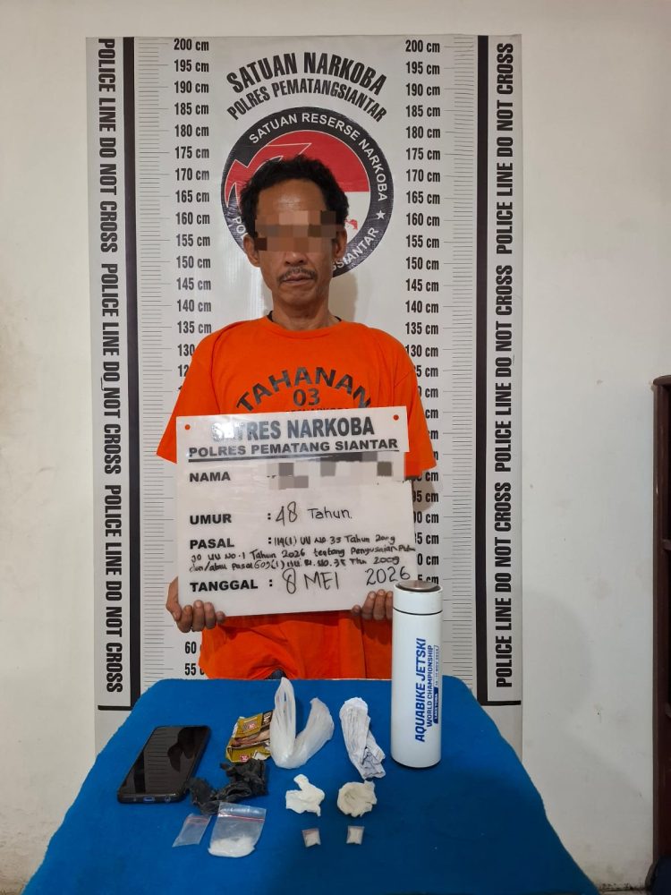 Polres Pematangsiantar Bongkar Kepemilikan Sabu di Ring Road, Pria 48 Tahun Diamankan