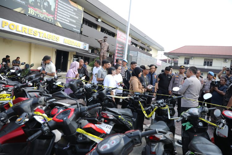 Polrestabes Medan Ungkap 123 Kasus Kejahatan Jalanan dalam 36 Hari, Temukan 136 Kendaraan di Gudang Penampungan
