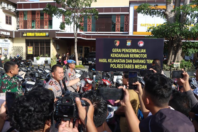 150 Kendaraan Diamankan, Polrestabes Medan Buka Gerai Pengembalian Gratis untuk Korban Kejahatan