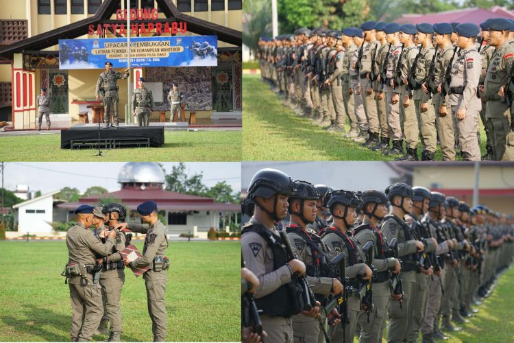 Latihan Wanteror Semester I 2026, Brimob Sumut Siapkan Personel Hadapi Ancaman Berintensitas Tinggi