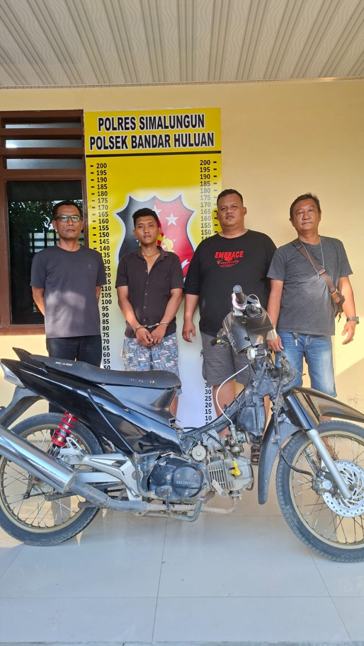 Polsek Bandar Huluan Berhasil Ringkus Pelaku Curanmor di Pematang Siantar