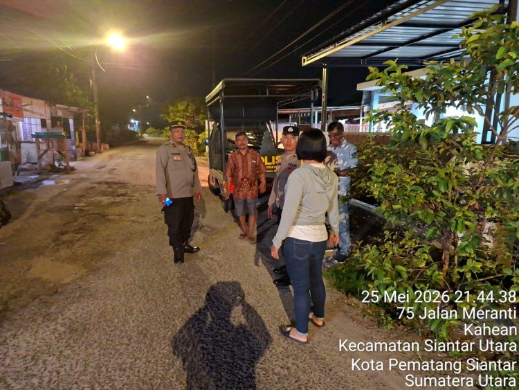 Kapolsek Siantar Utara Turun Langsung Pimpin Patroli Malam, Pastikan Wilayah Tetap Aman dan Kondusif