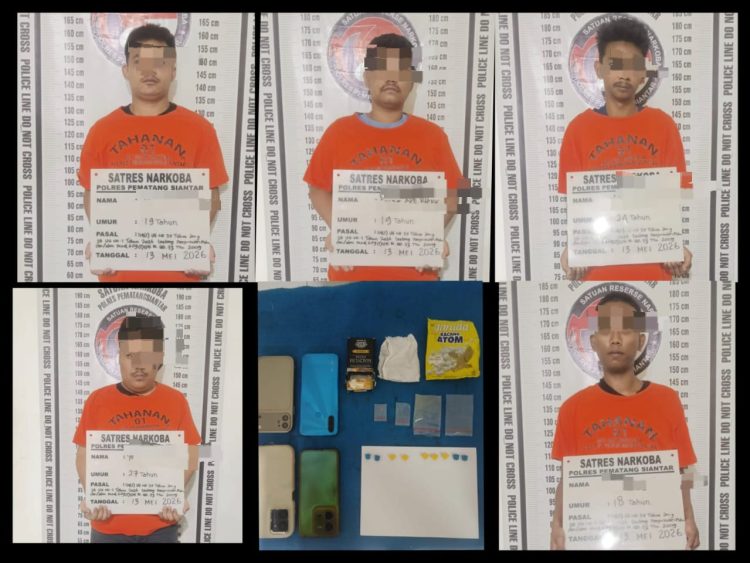 Polres Pematangsiantar Bongkar Jaringan Ekstasi, Lima Pelaku Diamankan dalam Operasi Satresnarkoba