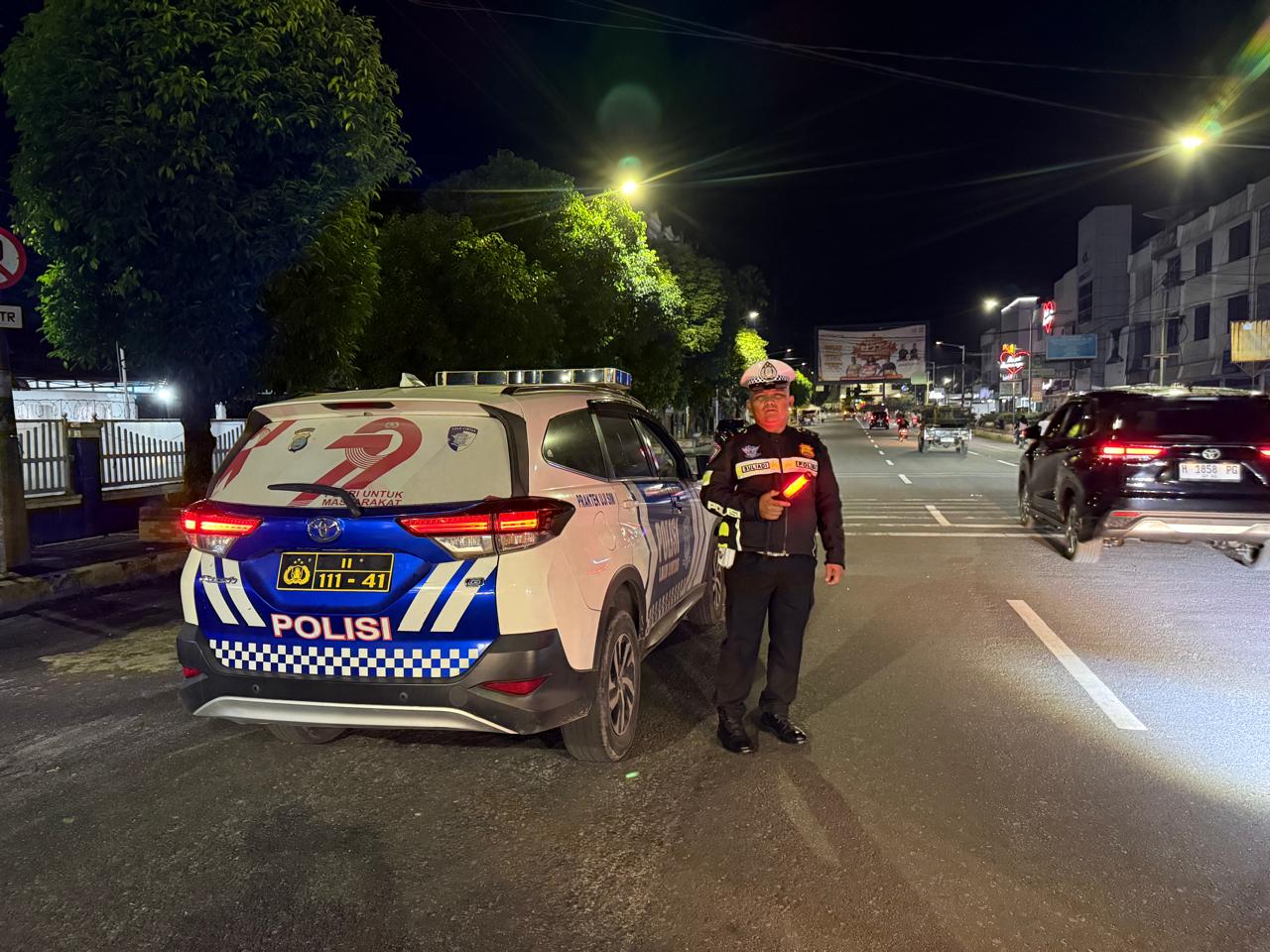 Blue Light Patrol Sat Lantas Polres Pematangsiantar Jaga Malam Tetap Aman, Knalpot Brong dan Balap Liar Jadi Sasaran