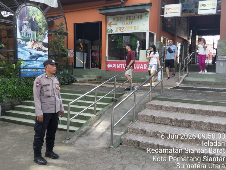 Patroli Wisata Diperketat, Polsek Siantar Barat Pastikan Taman Hewan Aman dari Aksi Kriminalitas