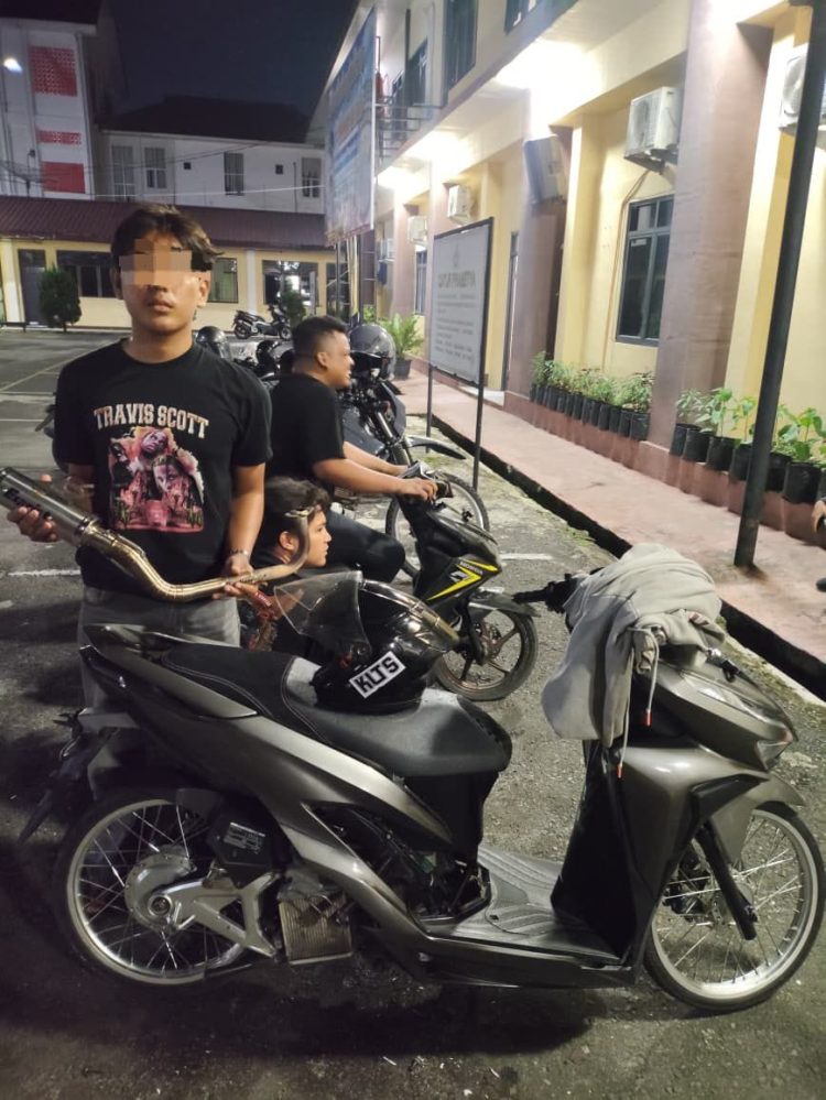 Timsus Dayok Mirah Polres Pematangsiantar Gelar Patroli Rutin, Amankan 5 Sepeda Motor Knalpot Brong