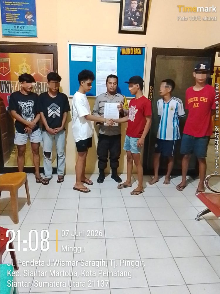 Polsek Siantar Martoba Gerak Cepat Selesaikan Dugaan Perkelahian Lewat Problem Solving, Kedua Pihak Sepakat Damai