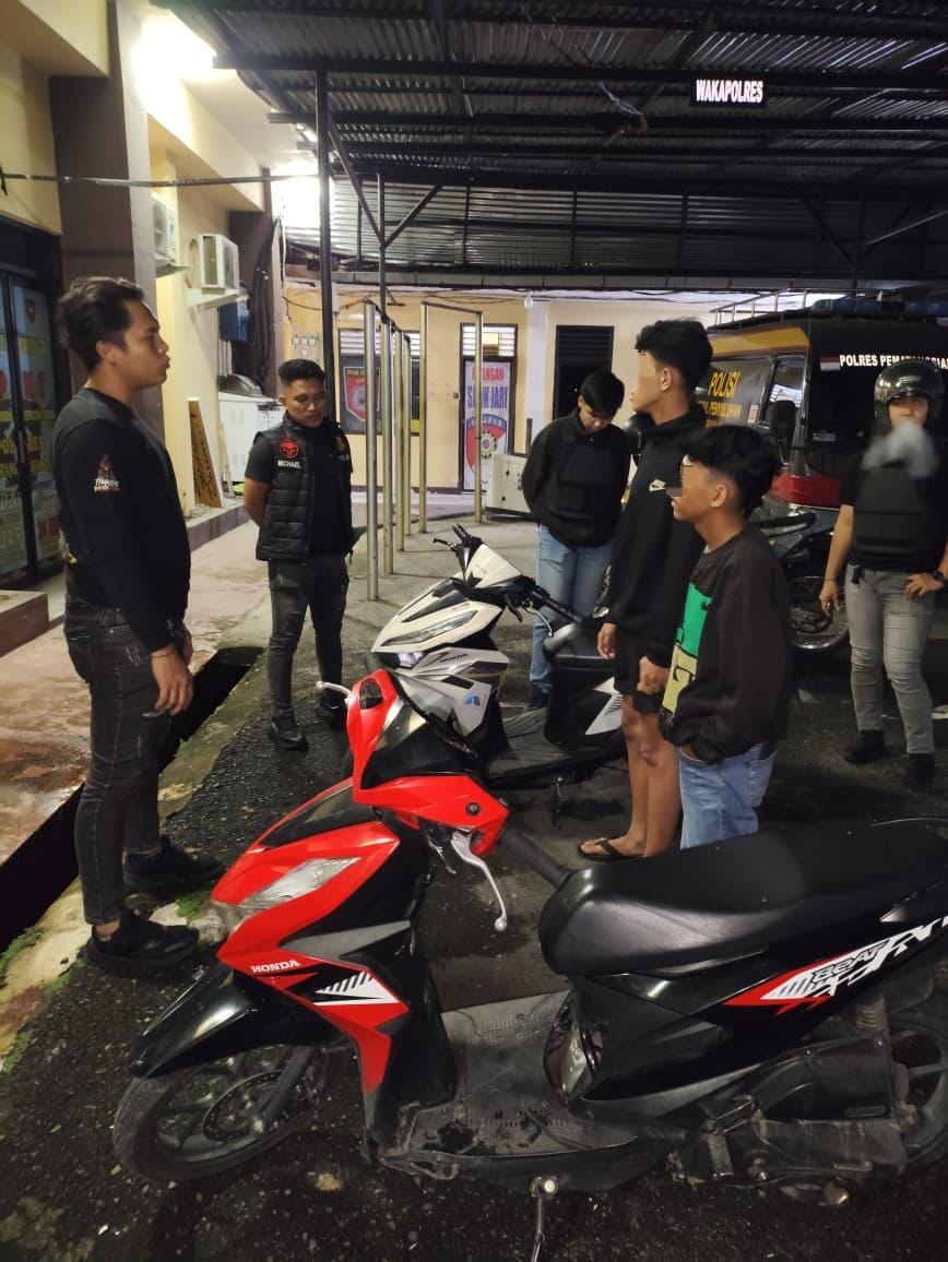 Timsus Dayok Mirah Bergerak, Tiga Motor Berknalpot Brong Diamankan Demi Jaga Kamtibmas Pematangsiantar