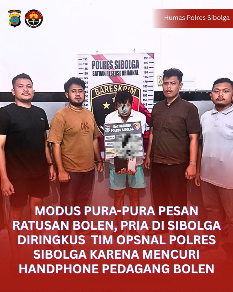 Pesan Ratusan Roti, Bawa Kabur Barang Korban: Satreskrim Polres Sibolga Ringkus Pelaku dalam Hitungan Jam
