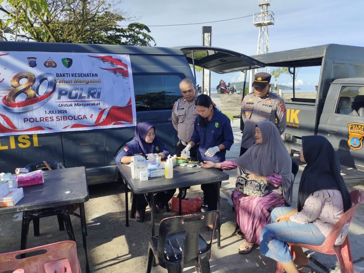 Sambut Hari Bhayangkara ke-80, Polres Sibolga Hadirkan Layanan Kesehatan Gratis sebagai Wujud Kepedulian untuk Masyarakat