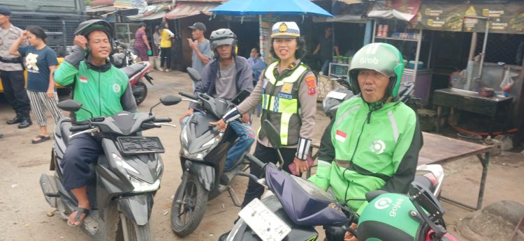 Sat Lantas Pematangsiantar Ajak Pengendara Gojek Jadi Pelopor Keselamatan dan Mitra Polri di Jalan Raya