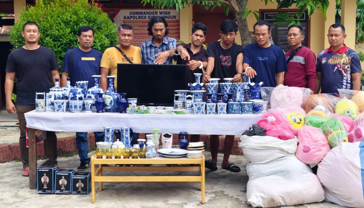 Polsek Dolok Batu Nanggar Bongkar Sindikat Pencuri Rumah Kosong, Empat Pelaku Diringkus, Kerugian Korban Rp80 Juta
