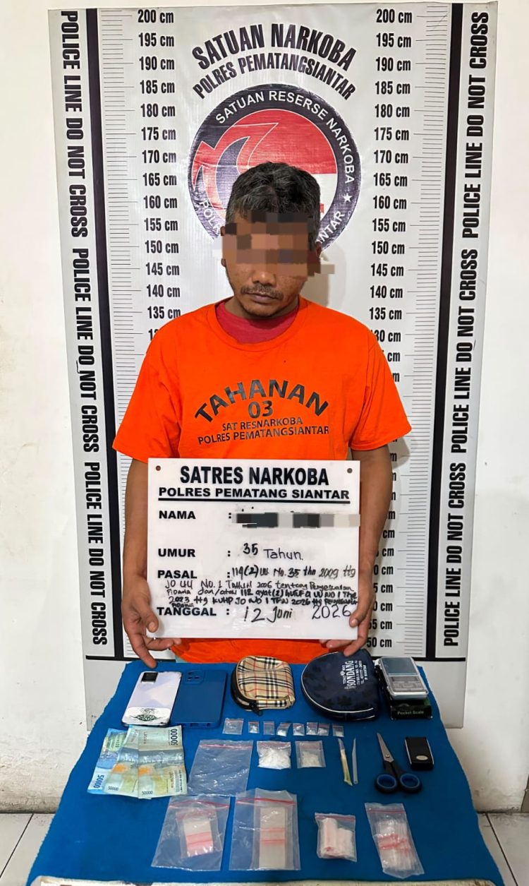 Sembilan Paket Sabu 12,78 Gram Digagalkan, Pria di Tanjung Tongah Dibekuk Satresnarkoba Siantar