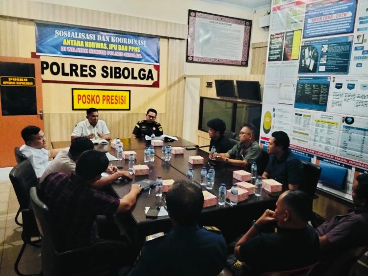 Satreskrim Polres Sibolga Perkuat Sinergi Penegakan Hukum Lewat Sosialisasi KUHAP Baru dan Pengawasan PPNS