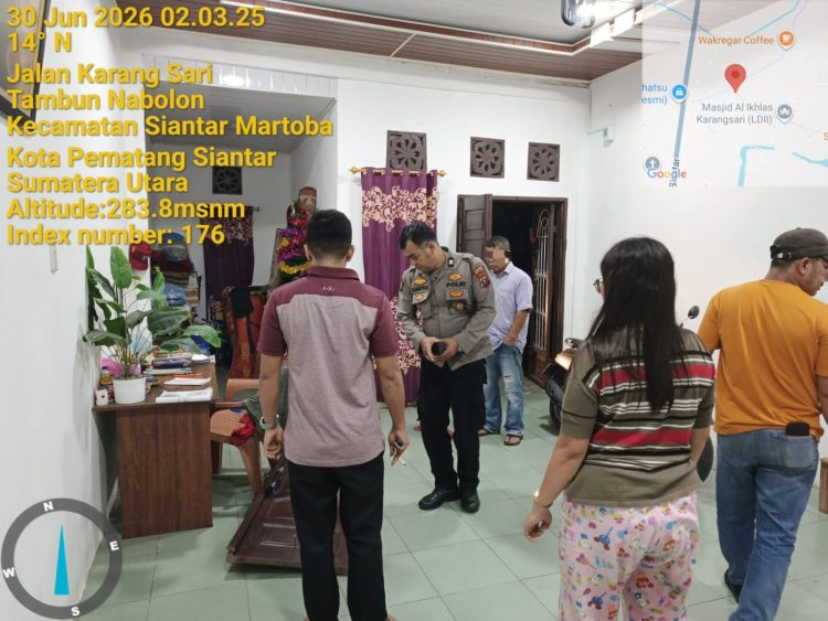 Respons Cepat Laporan CC 110, Polsek Siantar Martoba Cek TKP Dugaan Curat di Jalan Bombongan Raya