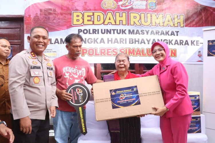 Pengen rumah baru, Opung Sipayung Menangis Haru, Kapolres dan Ketua Bhayangkari Simalungun Hadirkan Kebahagiaan Nyata