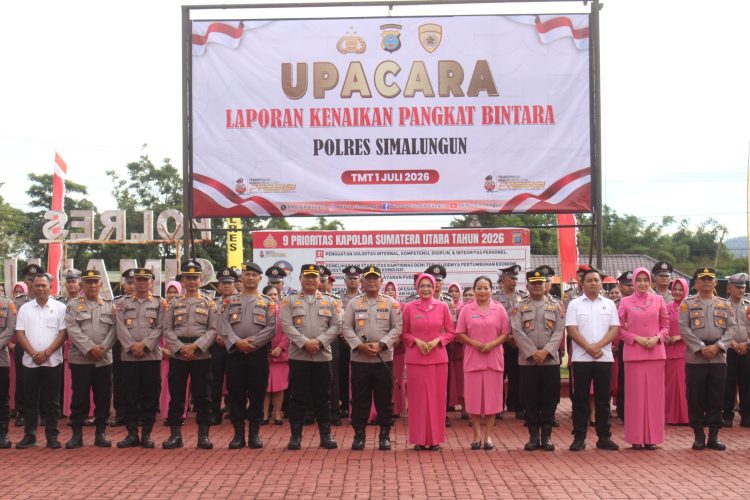 Kapolres Simalungun Pimpin Kenaikan Pangkat 65 Personel, Tegaskan Penghargaan atas Dedikasi dan Pengabdian