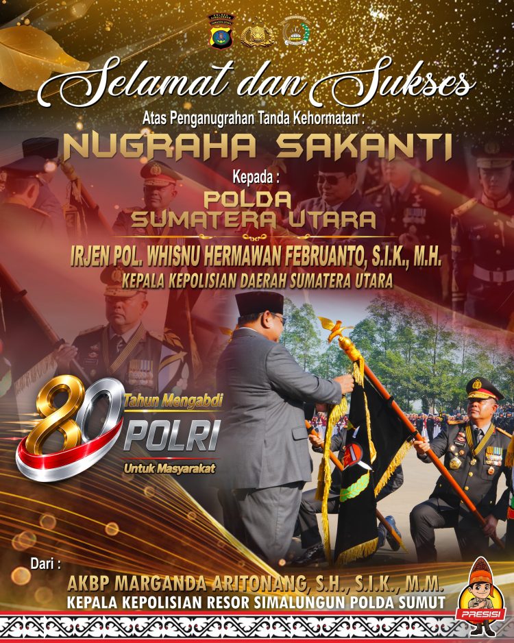 Kapolres Simalungun Apresiasi Prestasi Kapolda Sumut Raih Nugraha Sakanti dari Presiden Prabowo, Jadi Penyemangat Pengabdian Polri untuk Masyarakat