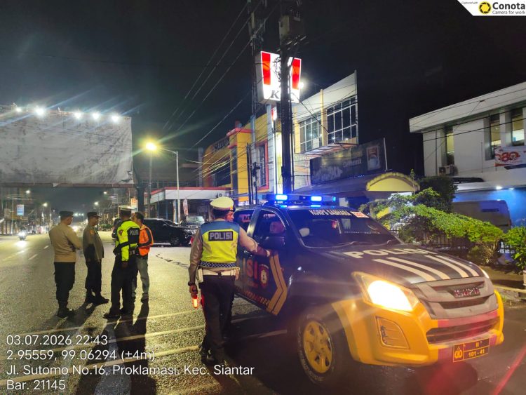 Polres Pematangsiantar Intensifkan Patroli Blue Light, Tekan Kriminalitas 3C dan Balap Liar