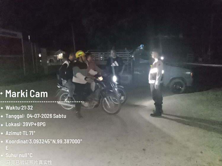 Polsek Bosar Maligas Perketat Patroli Malam, Keamanan KEK Sei Mangkei Tetap Terjaga