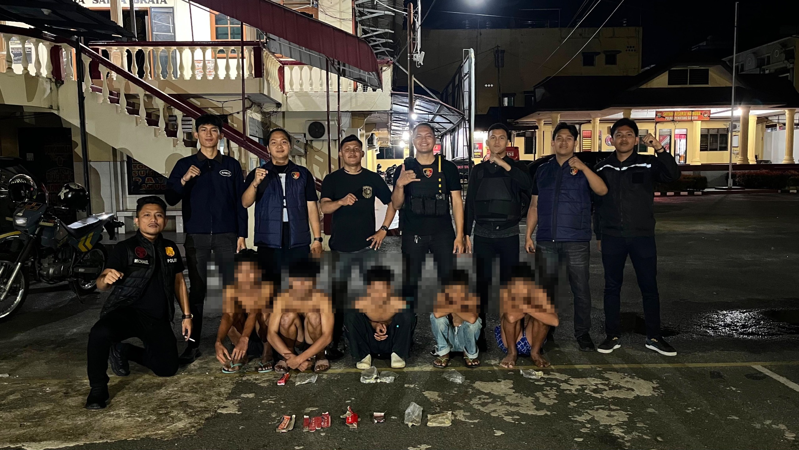 Patroli Timsus Dayok Mirah Berbuah Hasil, Lima Remaja Diduga Ngelem Diamankan di Jalan Sidomulyo
