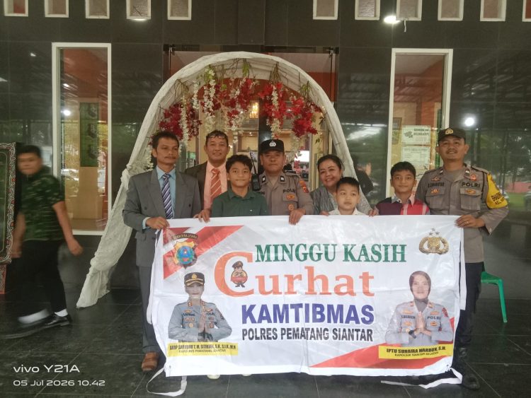 Polsek Siantar Selatan Gelar Minggu Kasih di NHKBP, Serap Aspirasi dan Perkuat Sinergi Jaga Kamtibmas