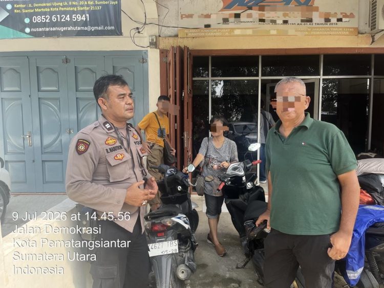Respon Cepat Laporan 110, Polsek Siantar Martoba Turun Tangan Selesaikan Keluhan Warga di Jalan Demokrasi