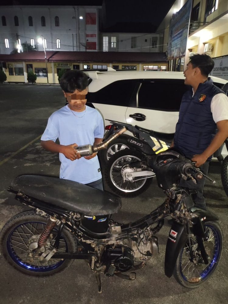 Patroli Malam Hingga Subuh, Timsus Dayok Mirah Polres Pematangsiantar Tertibkan 6 Motor Knalpot Brong
