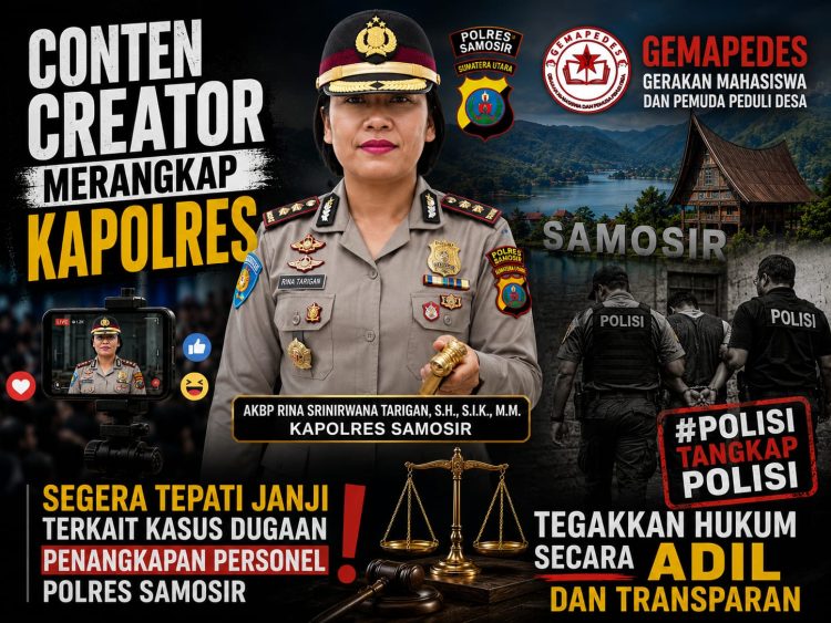 Kasus Dugaan Narkoba Oknum Polisi Samosir Memanas, GEMAPEDES Tagih Transparansi dan Evaluasi Total Kapolres