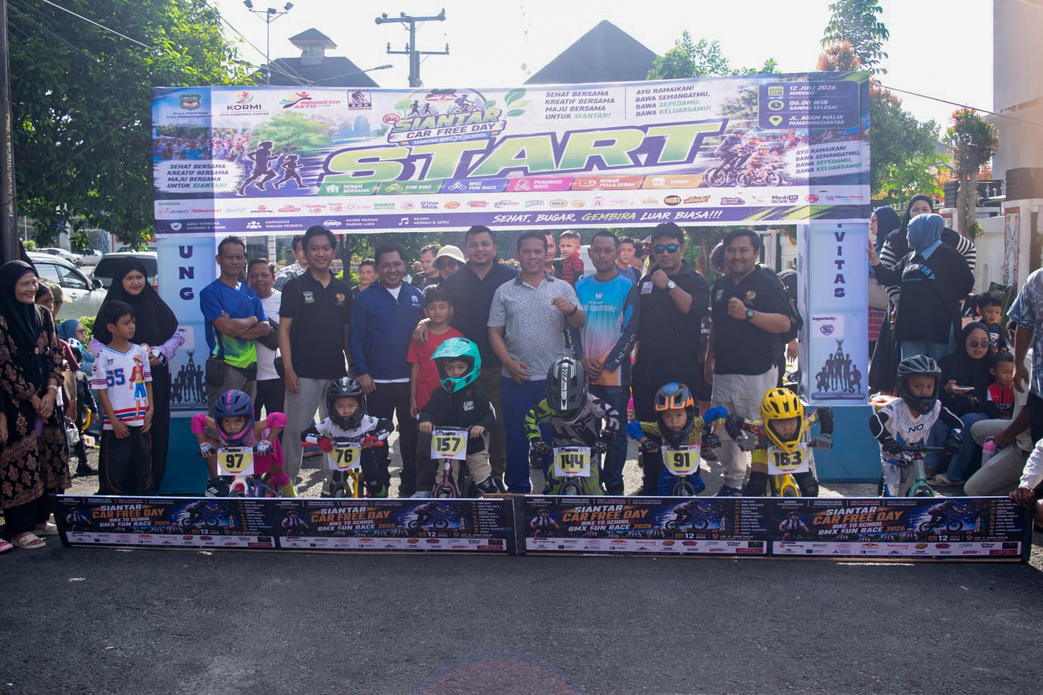 Siantar Car Free Day Kembali Semarak, Sekda Buka Kegiatan Bike to School hingga Nobar Piala Dunia 2026
