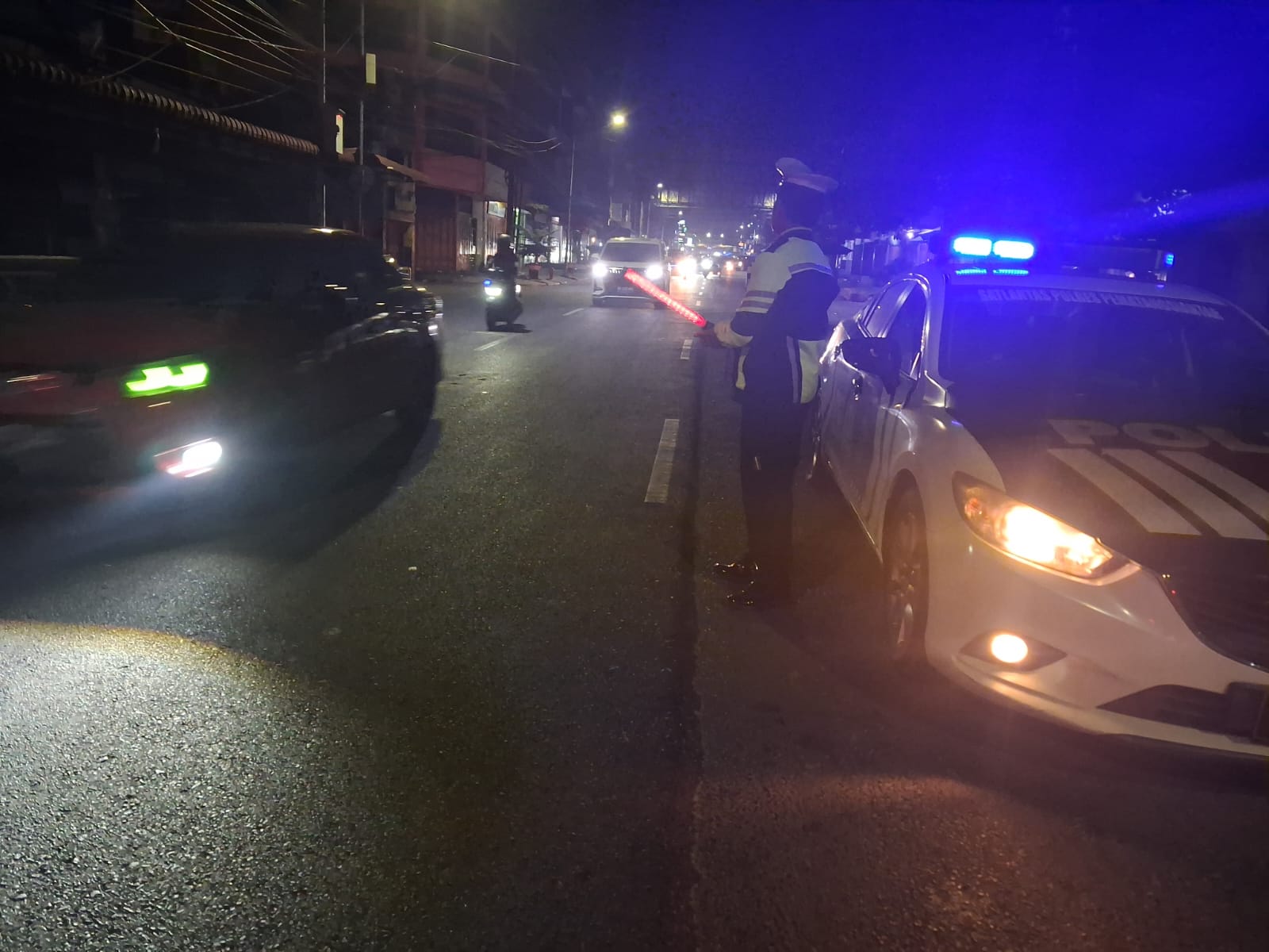Blue Light Patrol Sat Lantas Polres Pematangsiantar Sisir Titik Rawan, Cegah Balap Liar dan Kriminalitas Malam