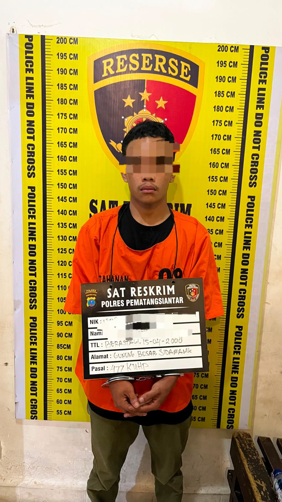 Hanya 3 Hari, Satreskrim Polres Pematangsiantar Bekuk Pembobol Rumah Lansia, Kerugian Capai Rp15 Juta