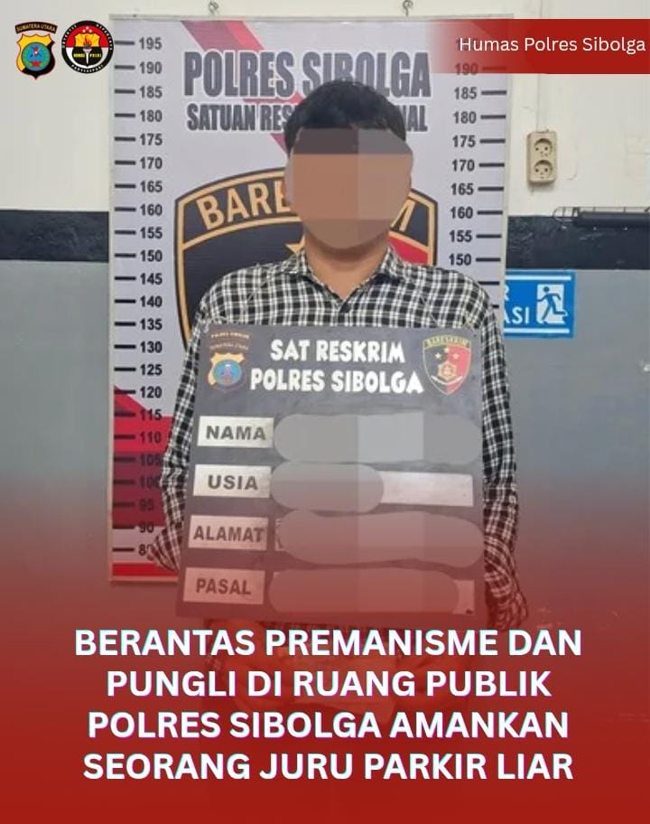 Tak Ada Ruang bagi Premanisme! Polres Sibolga Tertibkan Juru Parkir Liar dalam Operasi KRYD