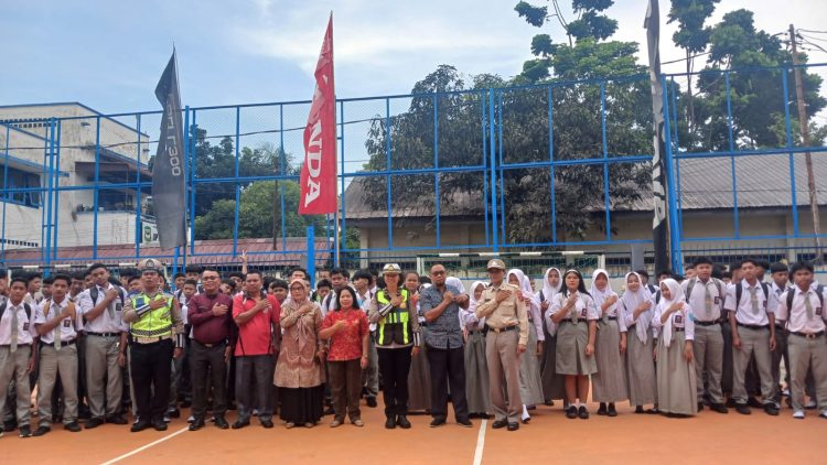 Police Go To School, Satlantas Polres Pematangsiantar Edukasi 150 Siswa Baru SMK Persiapan Tertib Berlalu Lintas