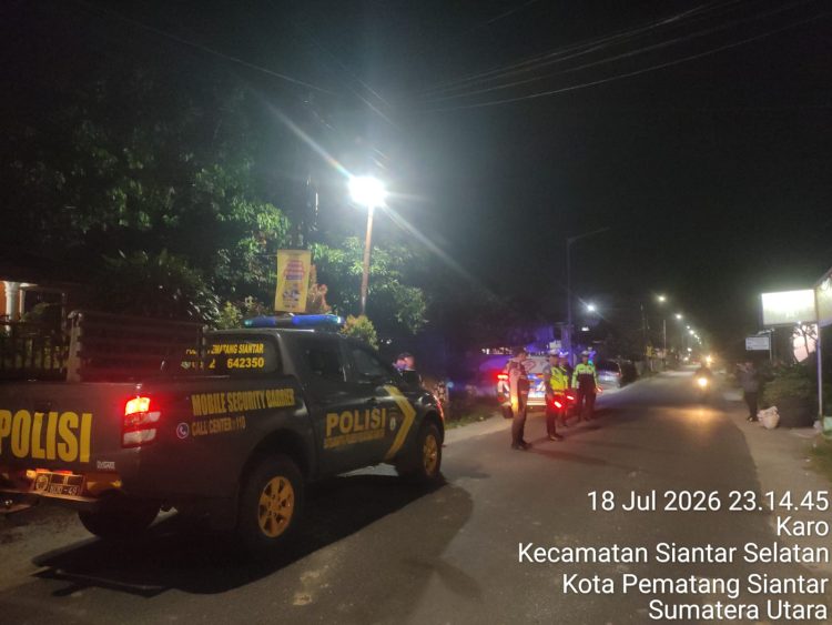 Polres Pematangsiantar Gelar KRYD Semalam Suntuk, Sasar Geng Motor hingga Pelaku 3C