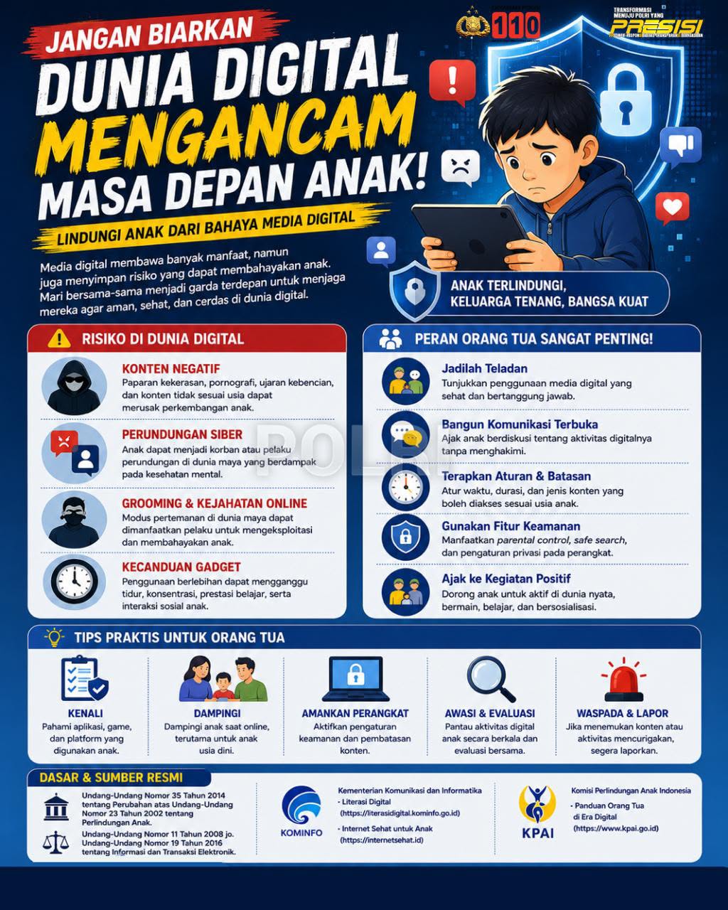 Anak Terancam Cyberbullying hingga Kecanduan Gadget, Polres Simalungun Serukan Orang Tua Lebih Waspada