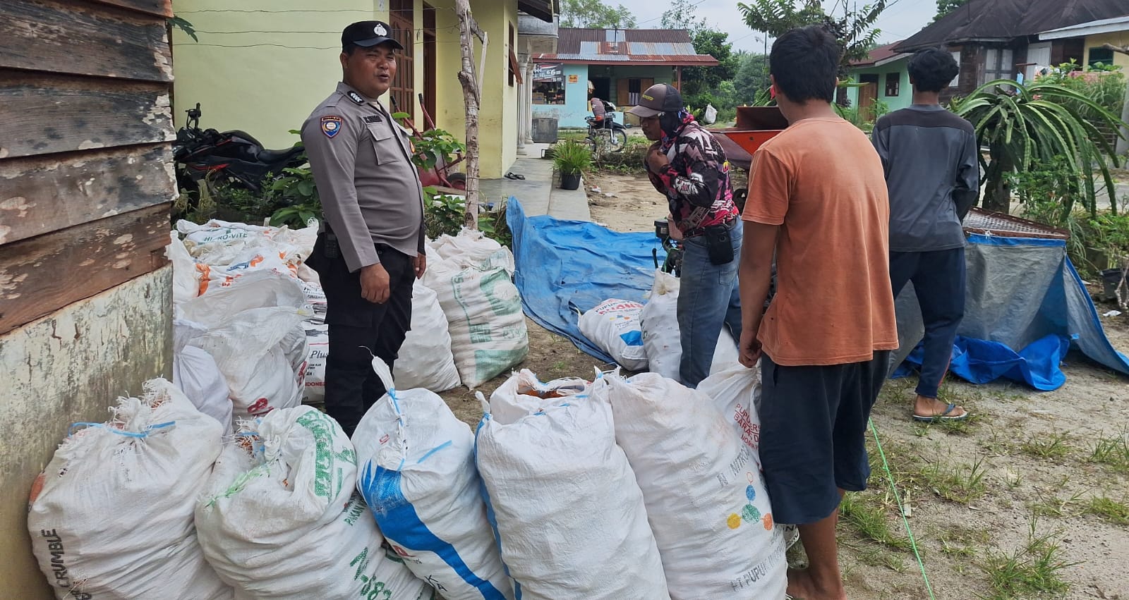Dukung Ketahanan Pangan, Bhabinkamtibmas Polsek Siantar Marihat Dampingi Petani Jagung hingga Siap Jual ke Bulog