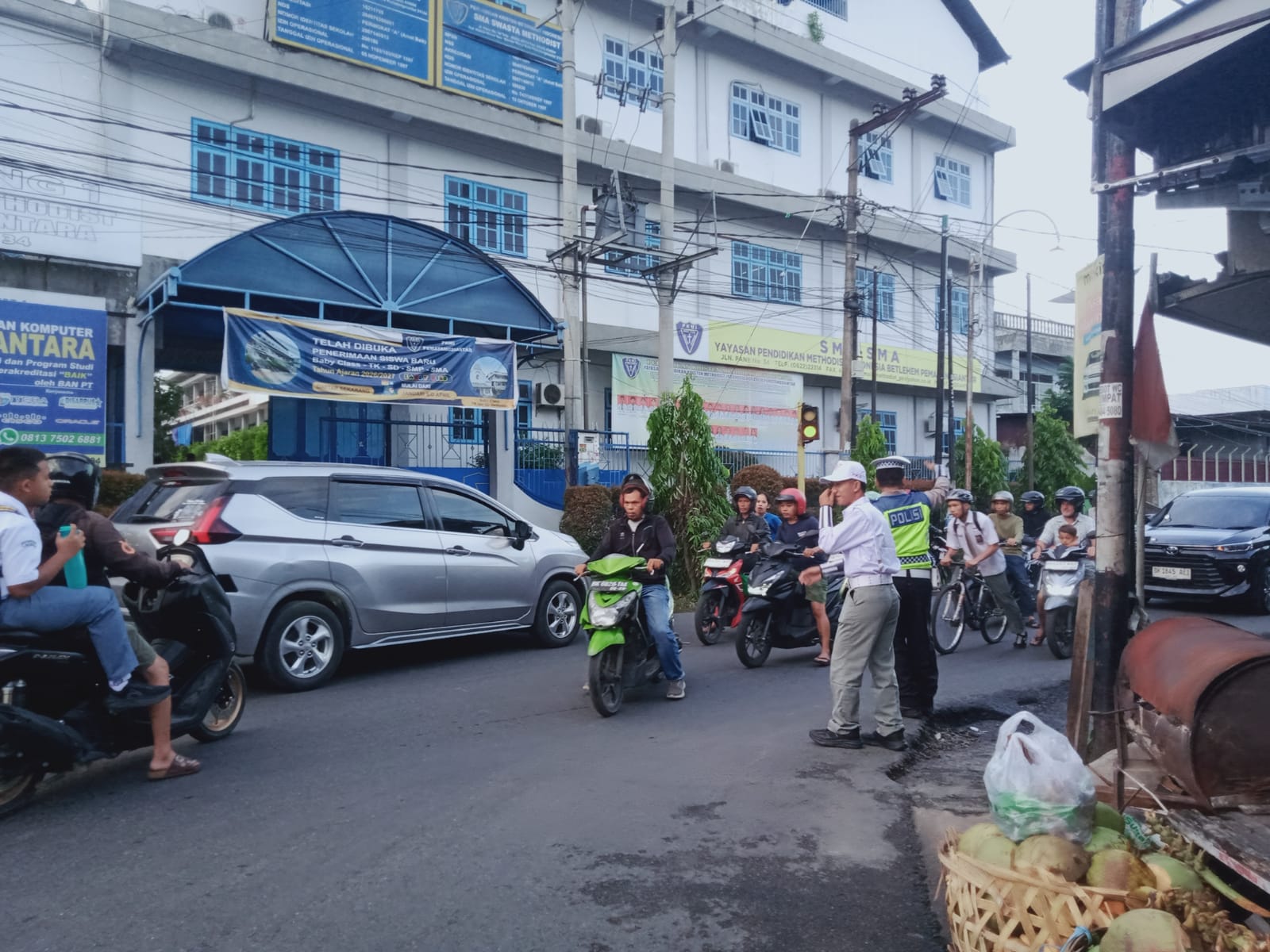 Satlantas Polres Pematangsiantar Bina PKS Methodis, Cetak Pelopor Keselamatan Berlalu Lintas Sejak Dini