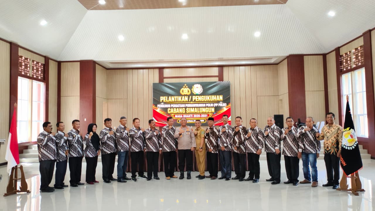 Kapolres Simalungun Tegaskan Jiwa Bhayangkara Tak Pernah Pensiun Saat Kukuhkan Pengurus PP Polri 2026–2031