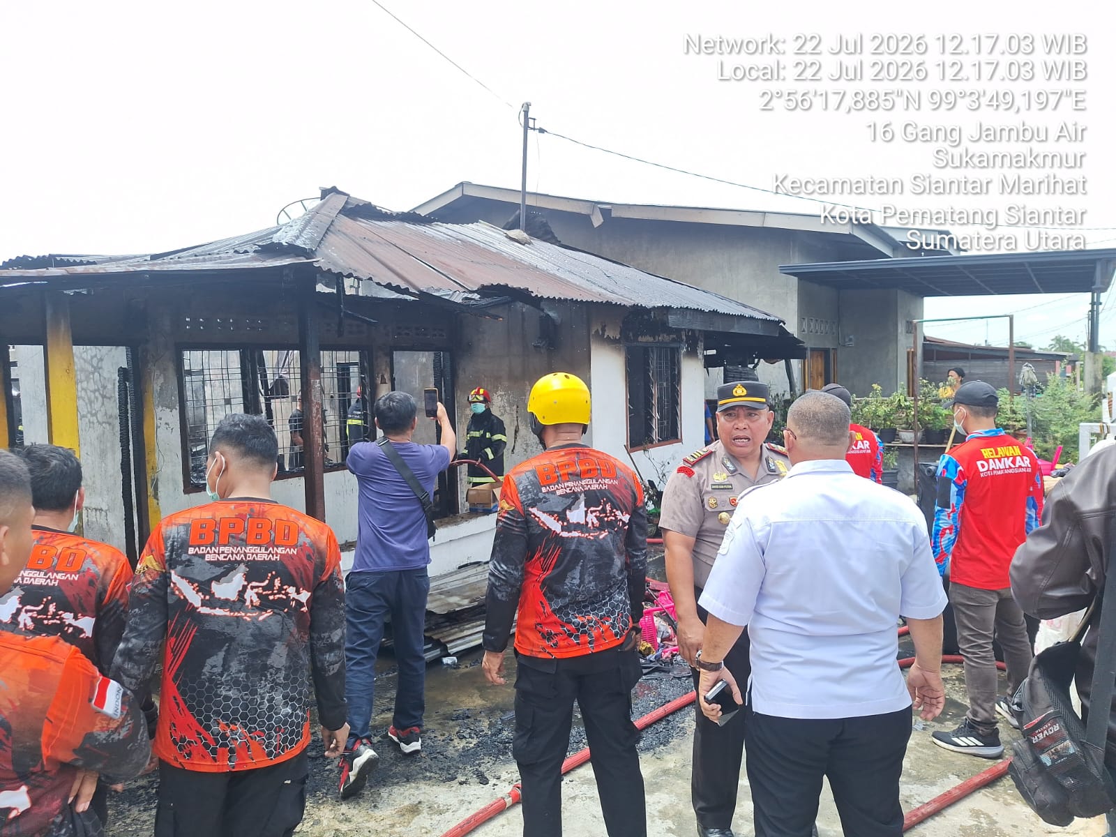Dua Rumah Ludes Dilalap Api, Kapolsek Siantar Marihat Pimpin Langsung Olah TKP, Kerugian Ditaksir Rp250 Juta