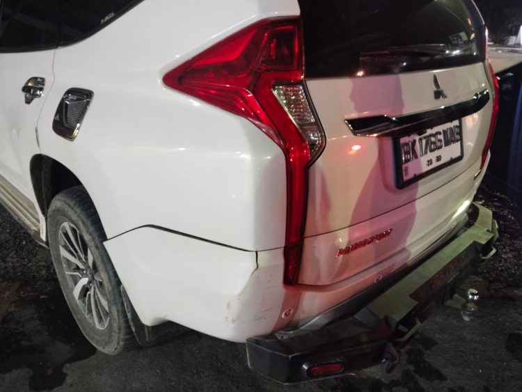 Respon Cepat Laporan 110, Unit Gakkum Polres Pematangsiantar Turun ke TKP Laka Pajero vs Angkot di Jalan Gereja