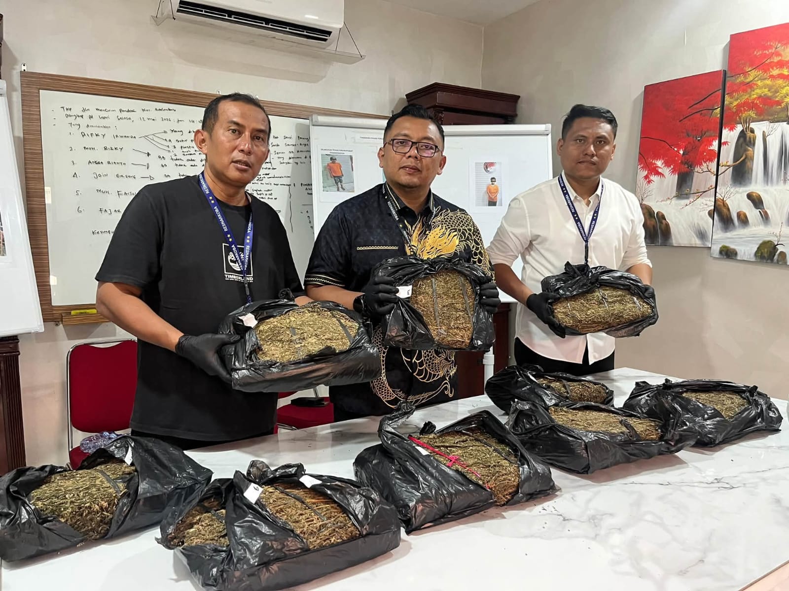 Bandar Ganja di Percut Sei Tuan Dibekuk, Polisi Sita 9,4 Kilogram Ganja