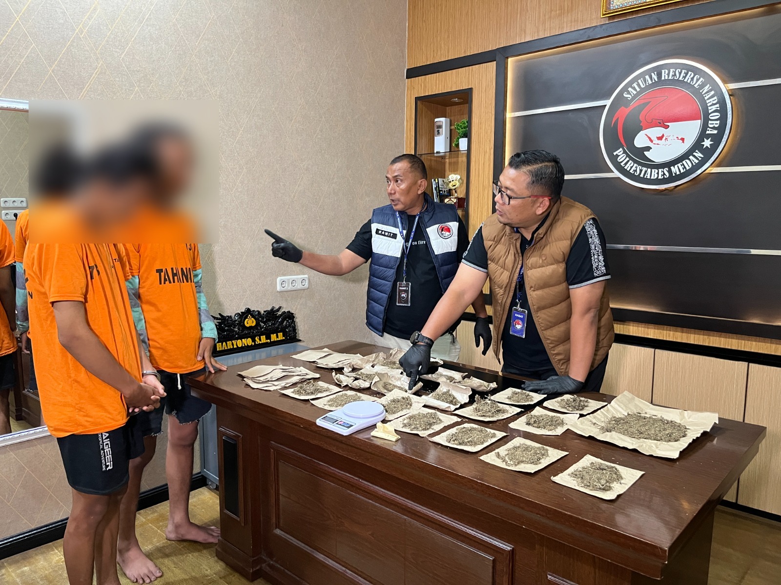 Satresnarkoba Polrestabes Medan Tangkap Dua Mahasiswa, Sita Lebih dari 260 Gram Ganja
