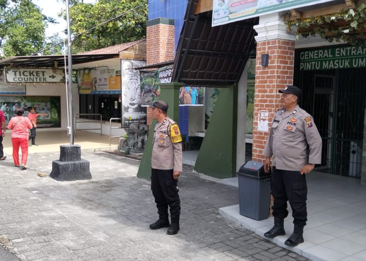 Patroli Objek Vital, Polsek Siantar Barat Perketat Pengamanan Taman Hewan Antisipasi Gangguan Kamtibmas