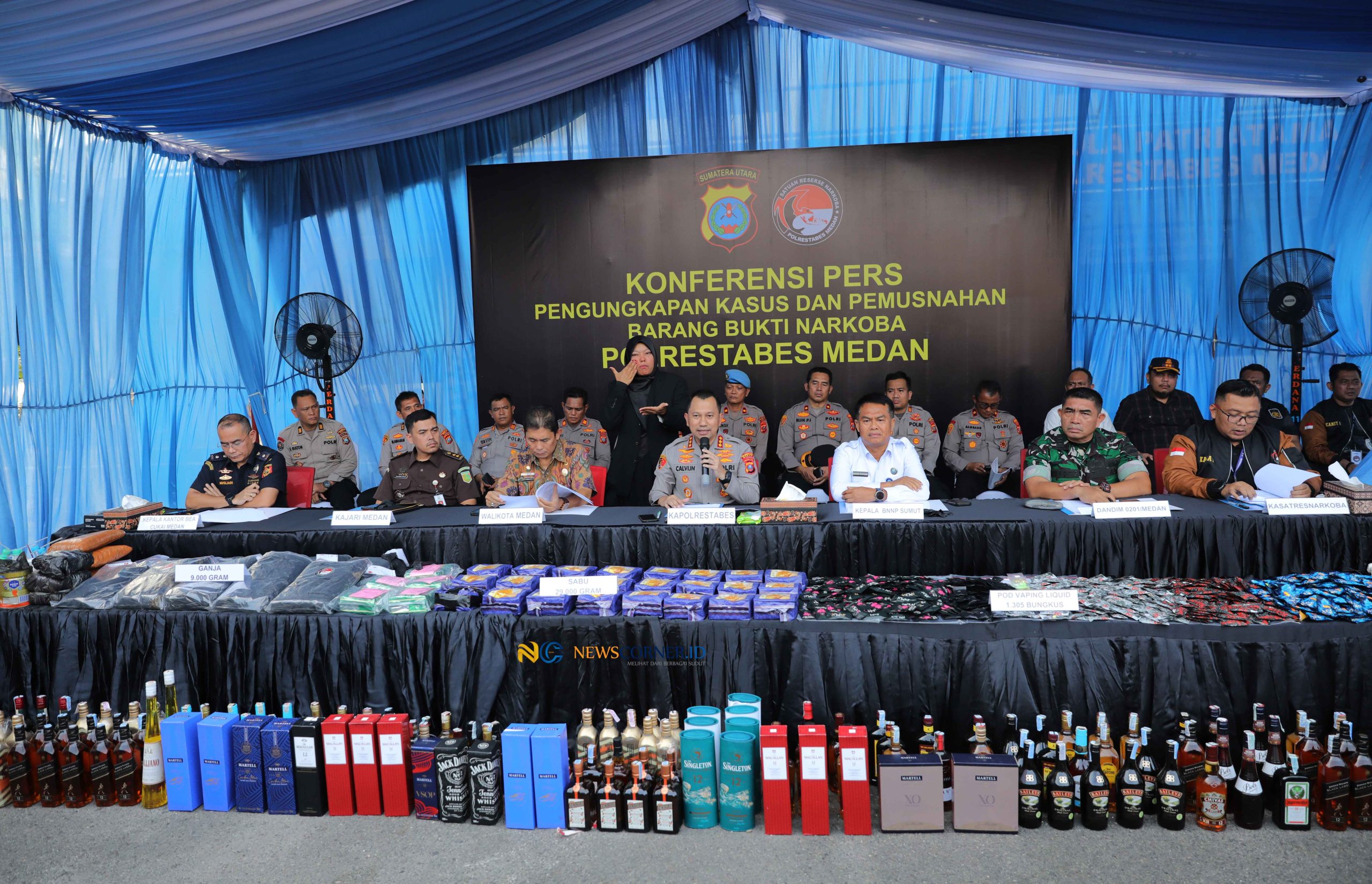 260 Kg Sabu, 67 Kg Ganja dan 92.682 Butir Ekstasi Disita dalam 300 Hari Kinerja Polrestabes Medan