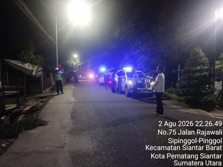 Blue Light Patrol Digelar Tengah Malam, Polres Pematangsiantar Pastikan Kota Tetap Aman dan Kondusif