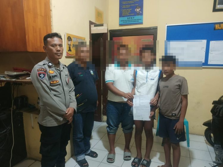 Respon Cepat Laporan 110, Polsek Siantar Martoba Amankan Tiga Anak Diduga Curi HP Milik Nenek