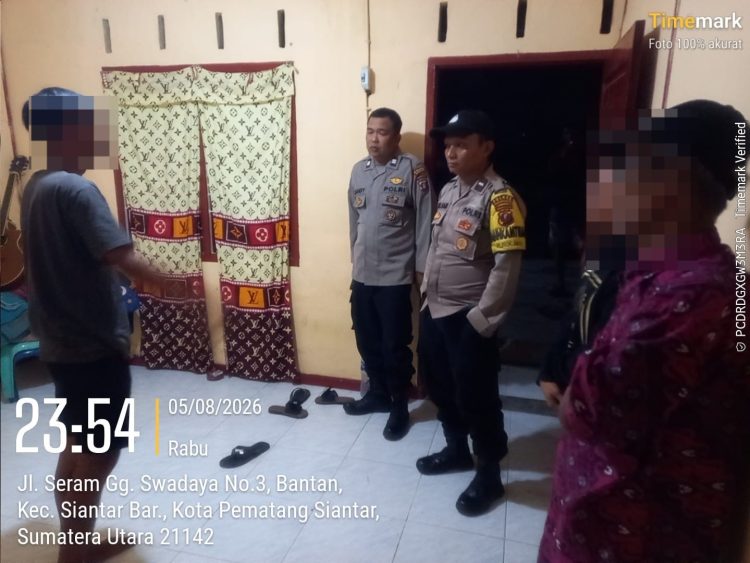 Laporan Masuk Lewat Call Center 110, Polsek Siantar Barat Gerak Cepat Cek TKP Dugaan KDRT di Gang Swadaya