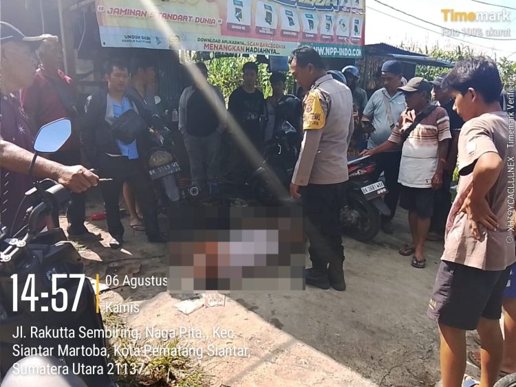 Heboh di Jalan Darussalam, Pria Tiba-Tiba Terjatuh Saat Perbaiki Kendaraan, Polsek Siantar Martoba Sigap Amankan TKP